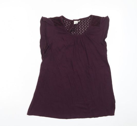 Womens UK Size S Gap Purple Basic T-Shirt