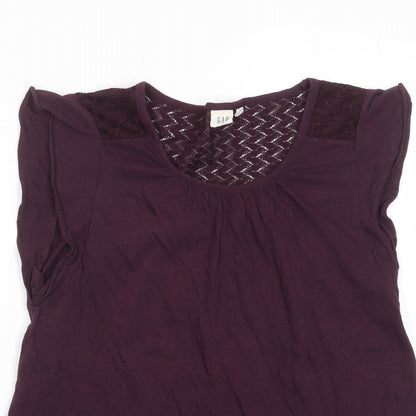 Womens UK Size S Gap Purple Basic T-Shirt