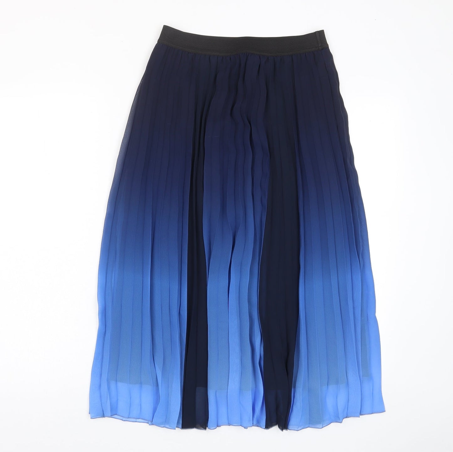 Selected Girls Blue Ombré Polyester A-Line Skirt Size 15-16 Years Regular Pull On - Pleated