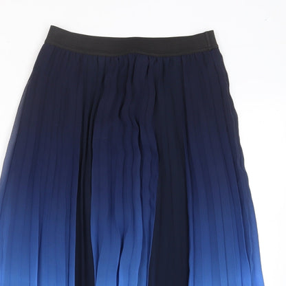 Selected Girls Blue Ombré Polyester A-Line Skirt Size 15-16 Years Regular Pull On - Pleated