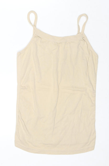 Womens UK Size 16 Ellie Louise Beige Basic Tank