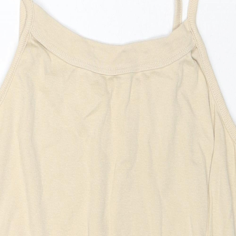 Womens UK Size 16 Ellie Louise Beige Basic Tank