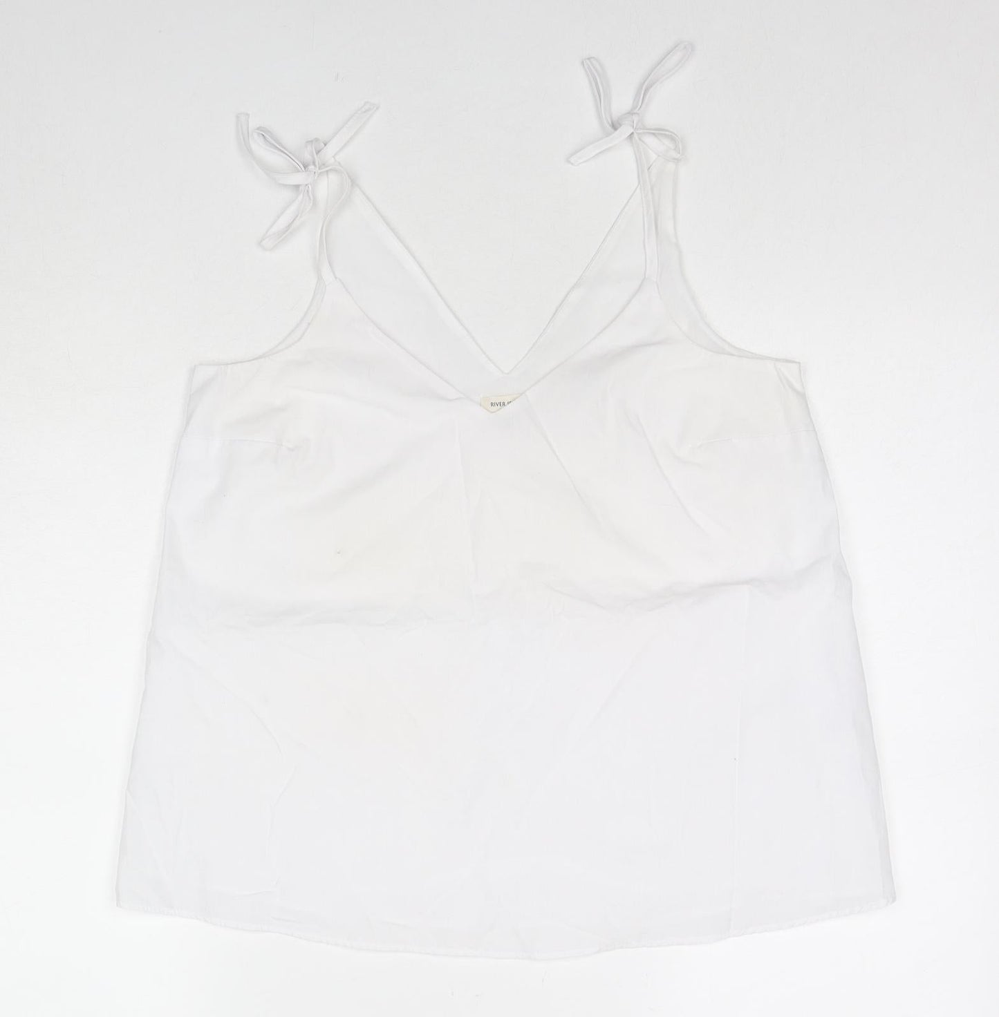 Womens UK Size 10 River Island White Camisole Tank