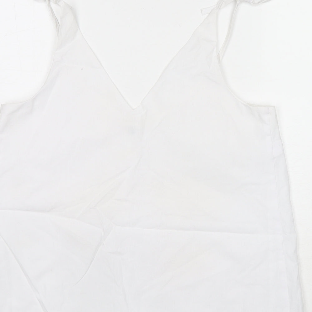 Womens UK Size 10 River Island White Camisole Tank