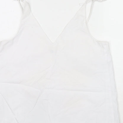 Womens UK Size 10 River Island White Camisole Tank