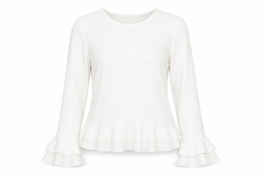 Womens UK Size 8 Cameo Rose White Basic Blouse