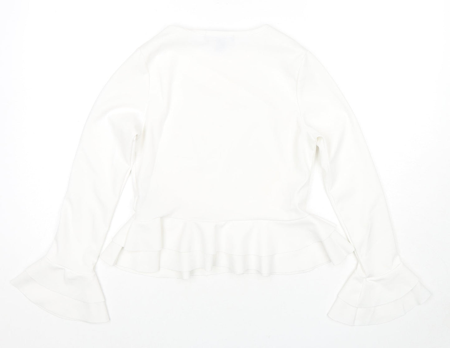 Womens UK Size 8 Cameo Rose White Basic Blouse