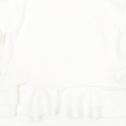 Womens UK Size 8 Cameo Rose White Basic Blouse