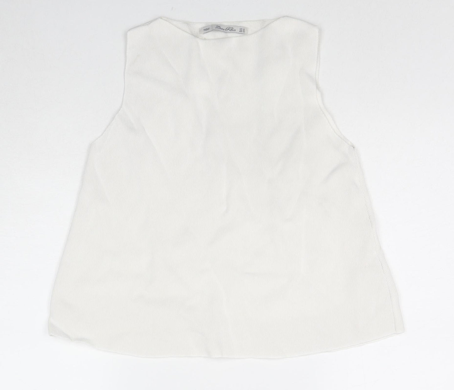 Womens UK Size M Zara White Basic Tank
