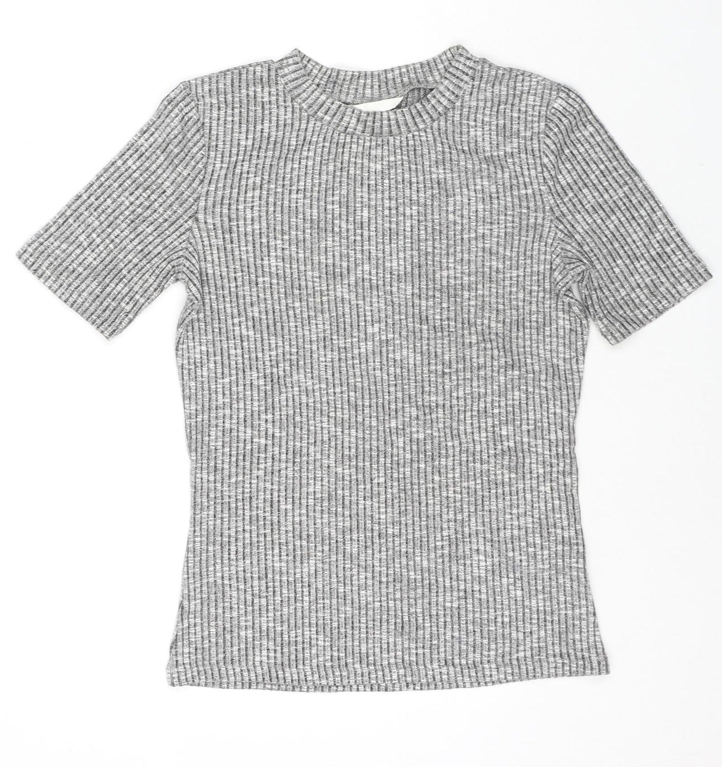 Womens UK Size S H&M Grey Jersey T-Shirt