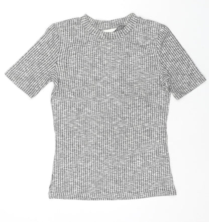 Womens UK Size S H&M Grey Jersey T-Shirt