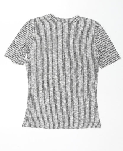 Womens UK Size S H&M Grey Jersey T-Shirt