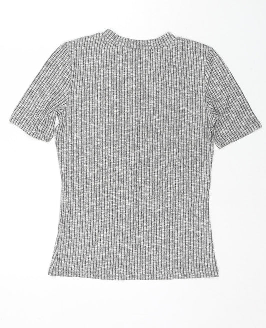 Womens UK Size S H&M Grey Jersey T-Shirt