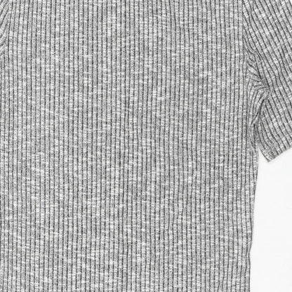 Womens UK Size S H&M Grey Jersey T-Shirt