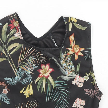 Womens UK Size 8 Stradivarius Black Cropped Blouse