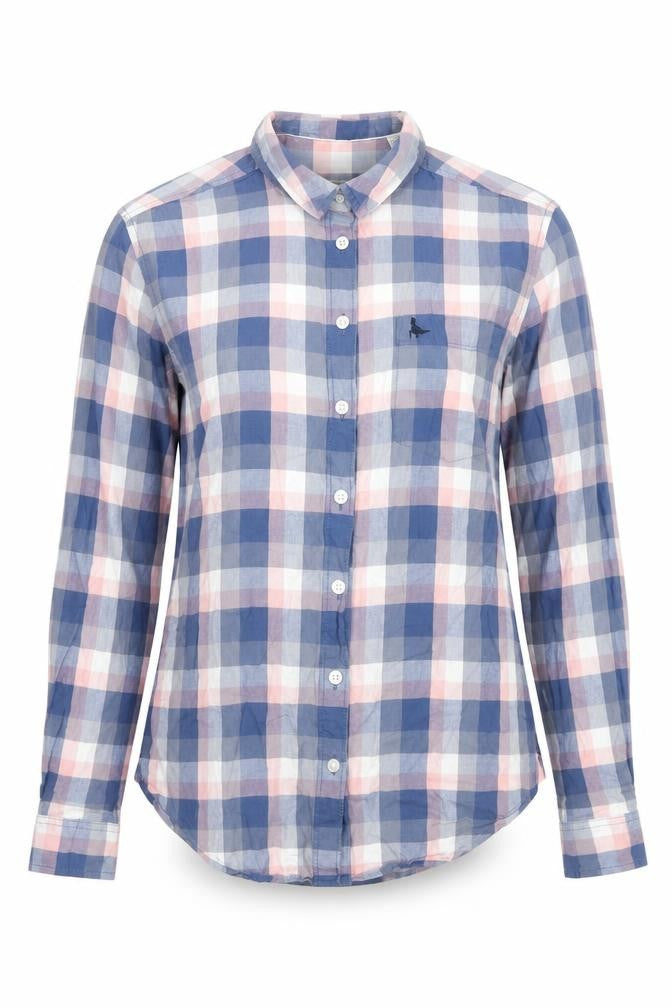 Womens UK Size 8 Jack Wills Blue Basic Button-Up