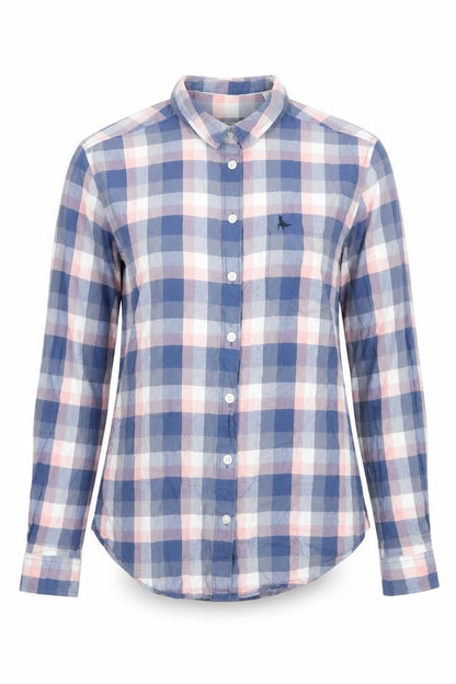 Womens UK Size 8 Jack Wills Blue Basic Button-Up