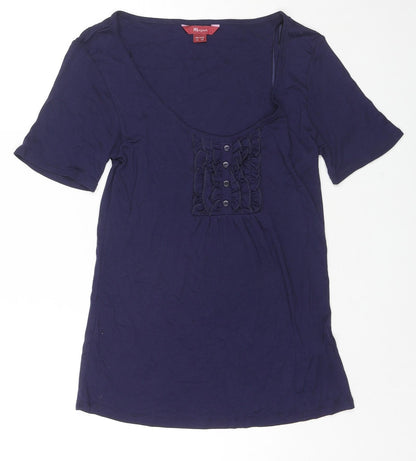 Womens UK Size 12 Monsoon Blue Basic T-Shirt