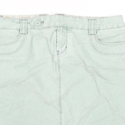 Gap Womens Green Cotton A-Line Skirt Size 6 Zip