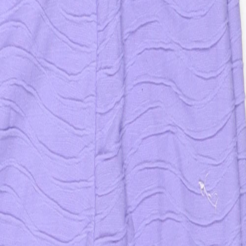 PRETTYLITTLETHING Womens Purple Polyester Jumpsuit One-Piece Size 6 L28 in Pullover - Cut Out Detail