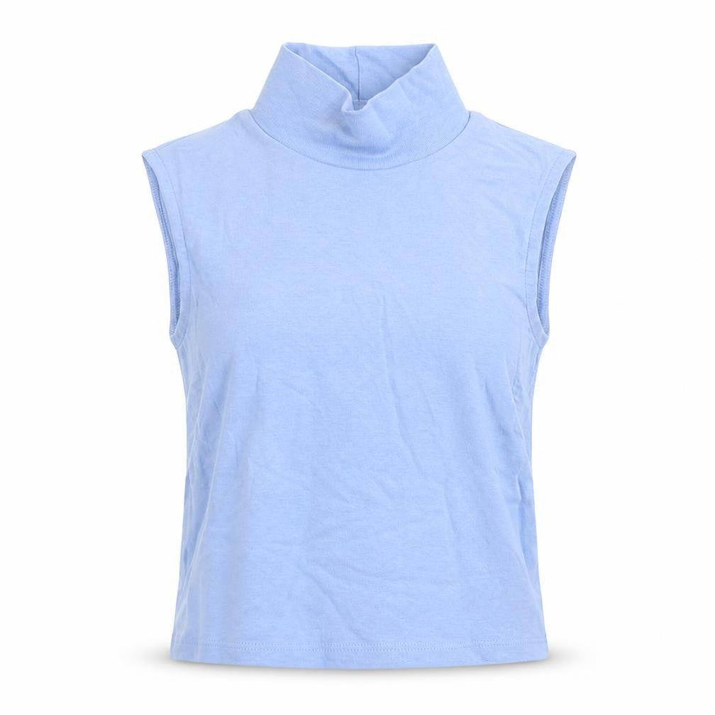 Womens UK Size S Bershka Blue Cropped Tank