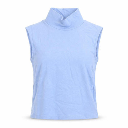 Womens UK Size S Bershka Blue Cropped Tank