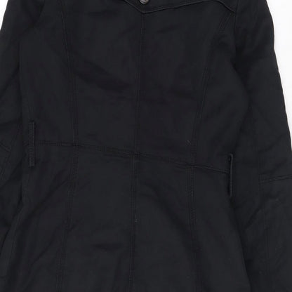 Womens UK Size XS Zara Black Trench Coat