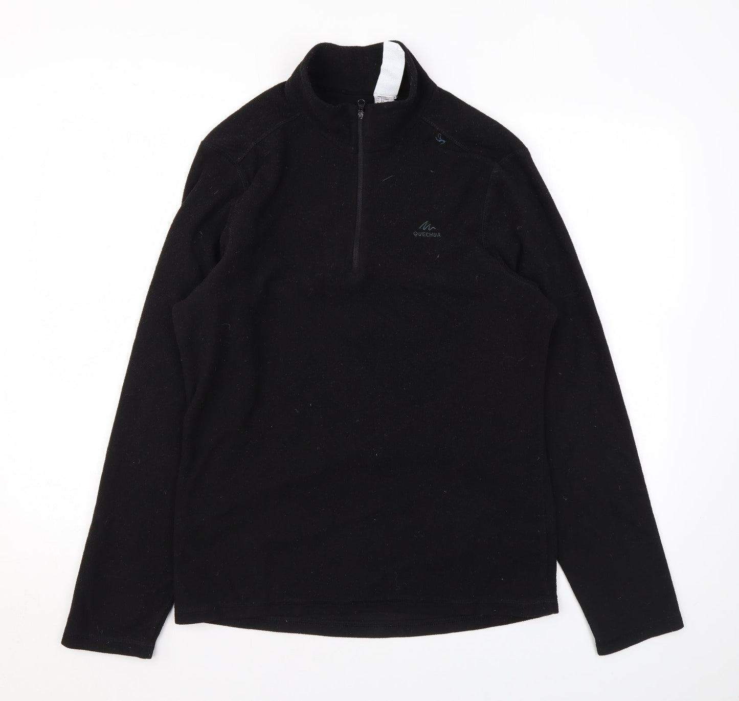 DECATHLON Womens Black Polyester Pullover Sweatshirt Size S Zip