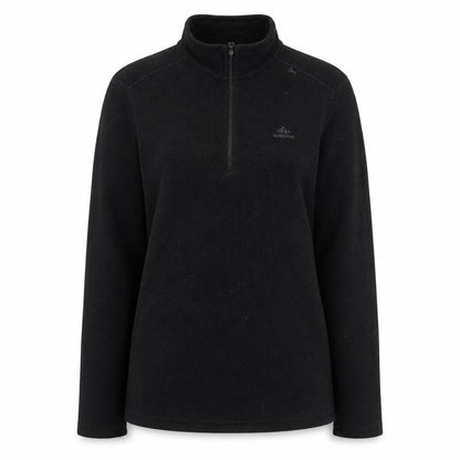 Decathlon Womens Black Polyester Pullover Sweatshirt Size S Zip