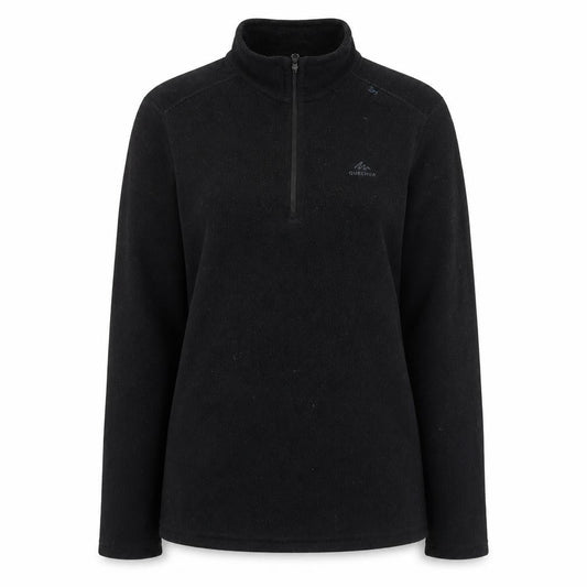 Decathlon Womens Black Polyester Pullover Sweatshirt Size S Zip