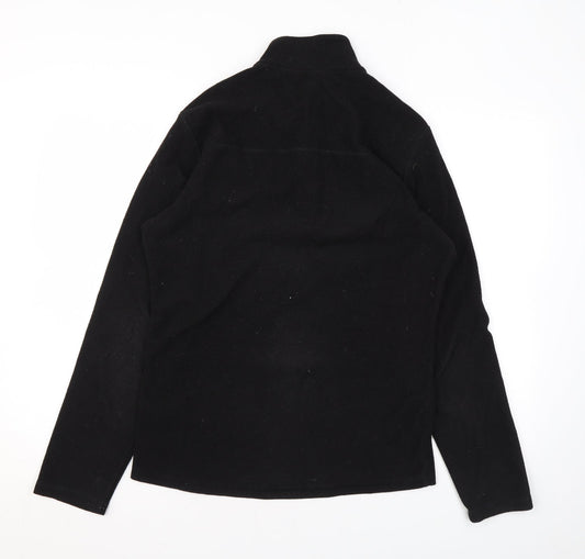 DECATHLON Womens Black Polyester Pullover Sweatshirt Size S Zip