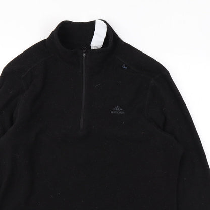 DECATHLON Womens Black Polyester Pullover Sweatshirt Size S Zip