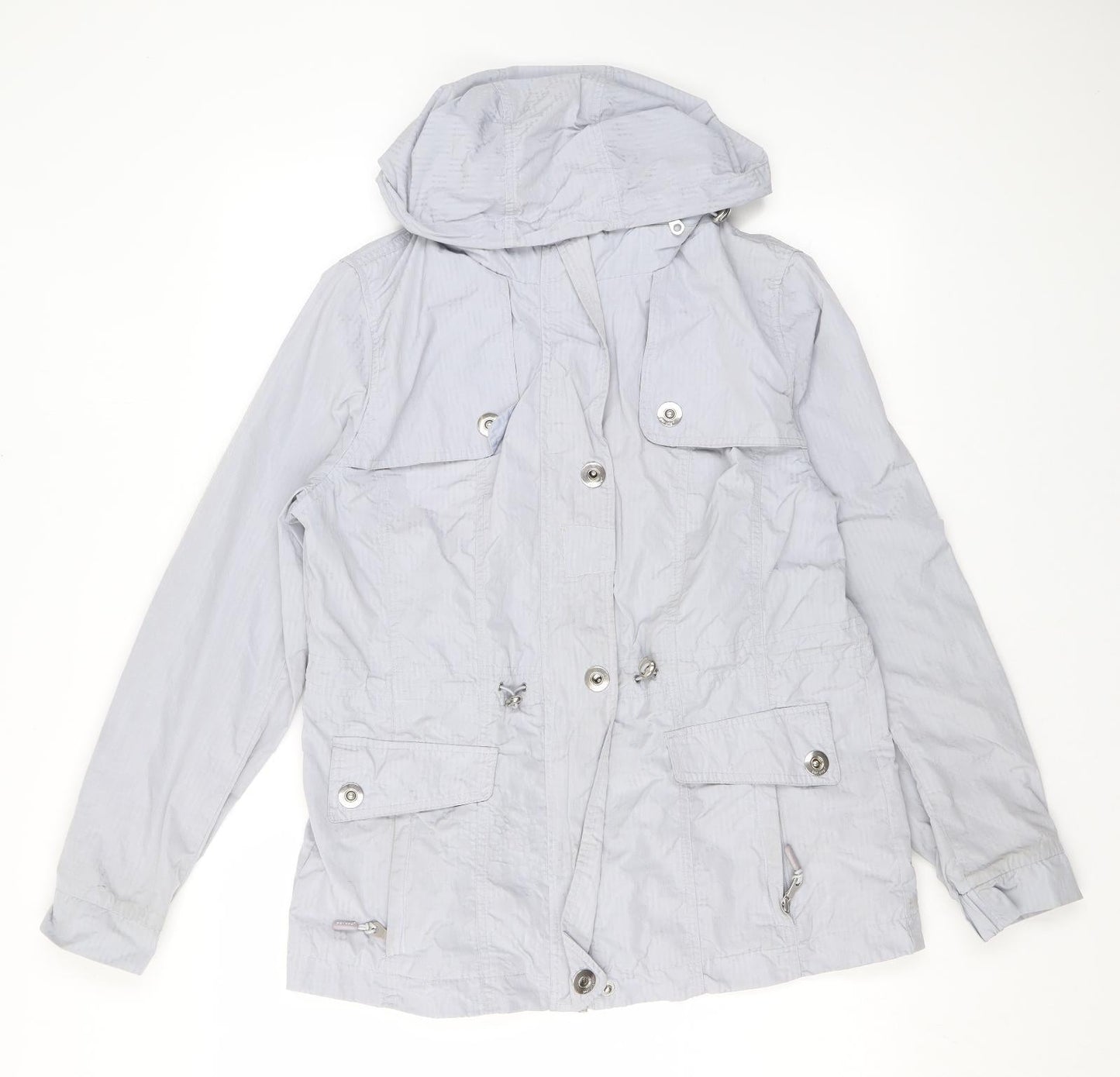 Womens UK Size 12 Per Una Grey Rain Coat