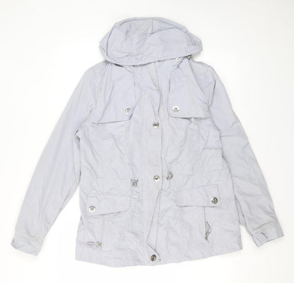 Womens UK Size 12 Per Una Grey Rain Coat