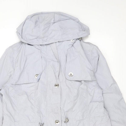 Womens UK Size 12 Per Una Grey Rain Coat