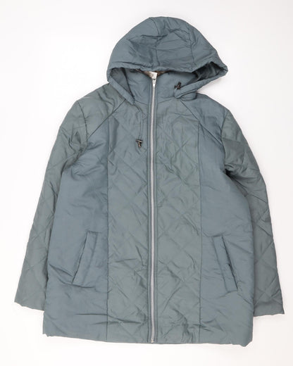 Womens UK Size S Anne De Lancay Blue Rain Coat