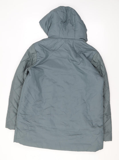 Womens UK Size S Anne De Lancay Blue Rain Coat