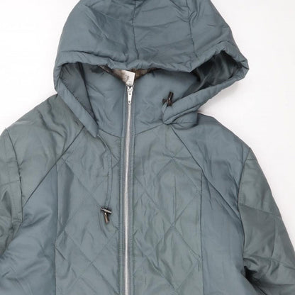 Womens UK Size S Anne De Lancay Blue Rain Coat