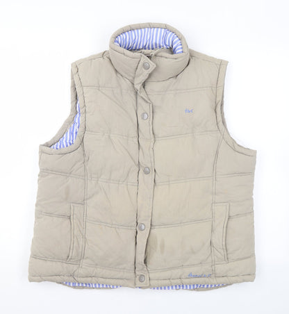 Thomas & Co Womens Beige Gilet Coat Size XL Zip