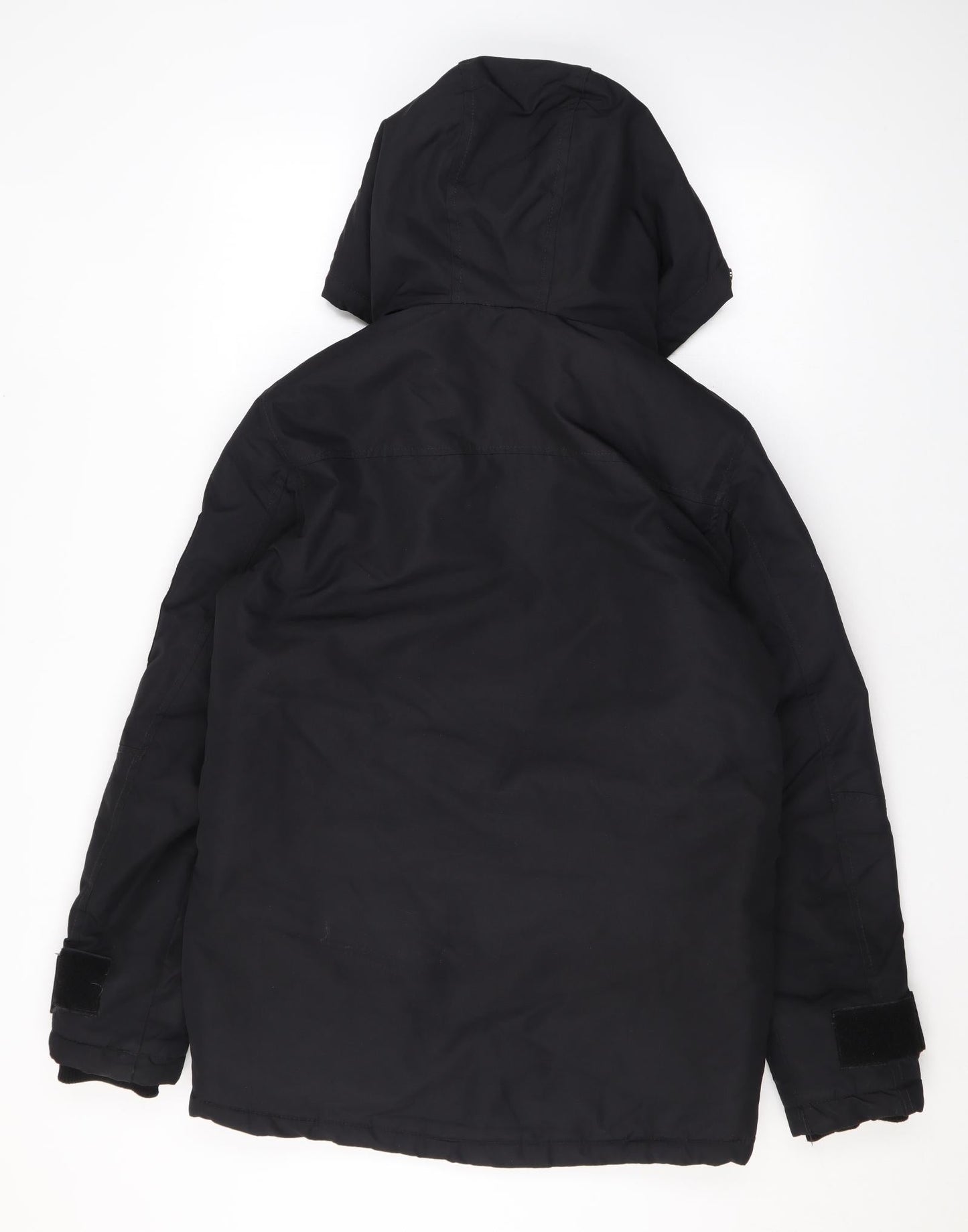 Mens UK Size S Bershka Black Rain Coat