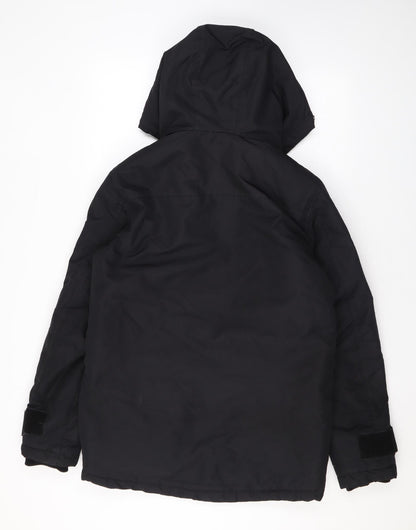 Mens UK Size S Bershka Black Rain Coat