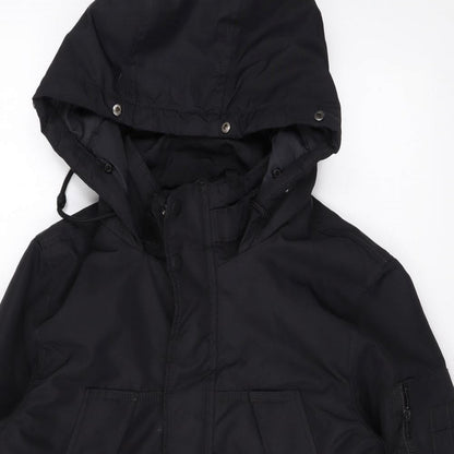 Mens UK Size S Bershka Black Rain Coat