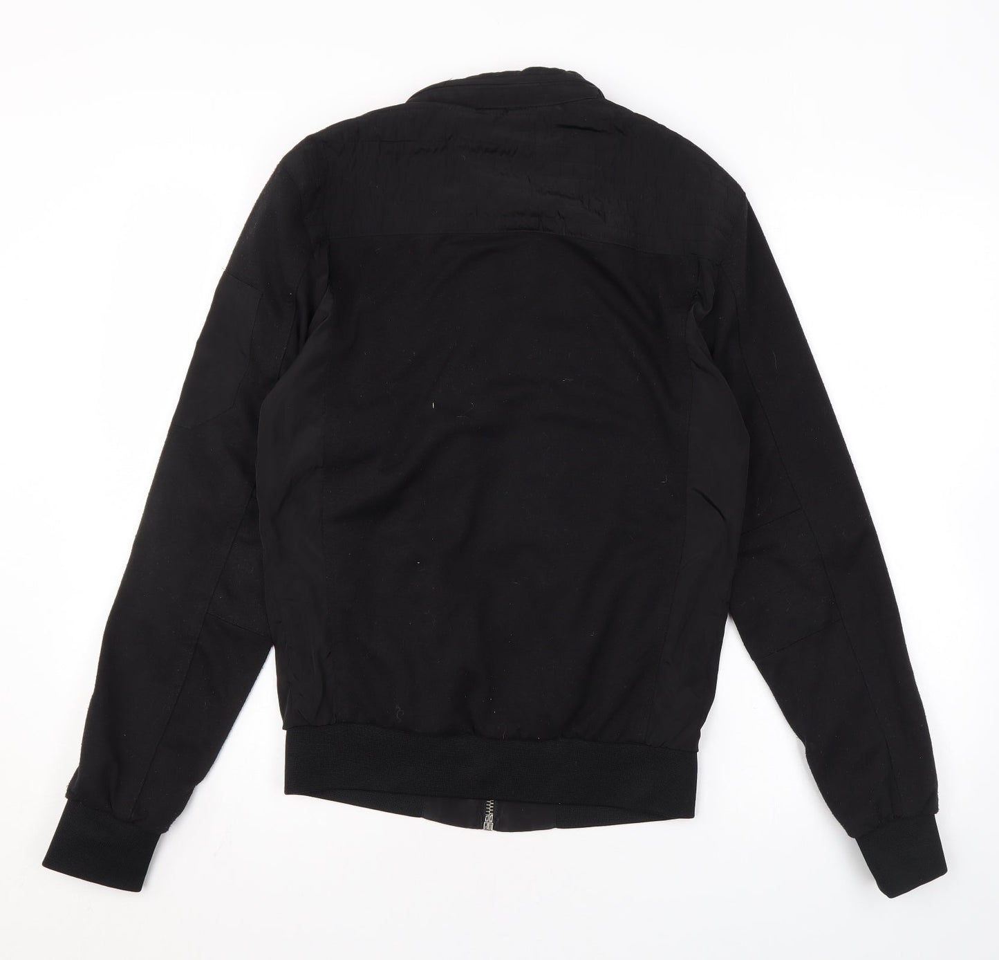 Zara Mens Black Bomber Jacket Jacket Size S Zip