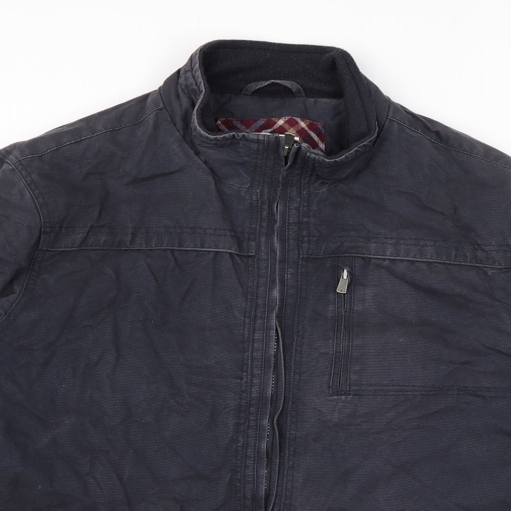 Atlantic Bay Mens Grey Rain Coat Coat Size XL Zip