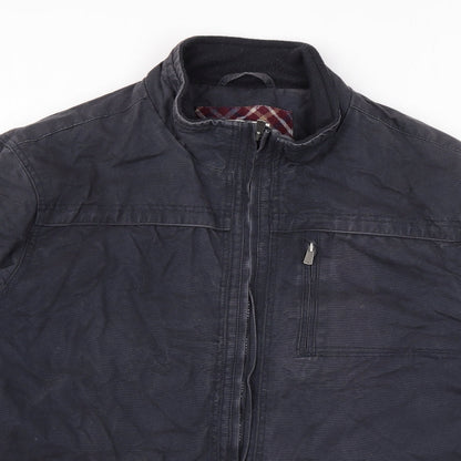 Atlantic Bay Mens Grey Rain Coat Coat Size XL Zip