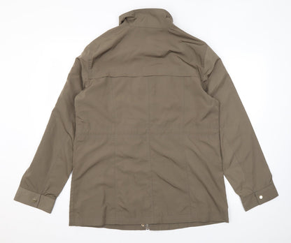 Womens UK Size 14 Classic Brown Rain Coat
