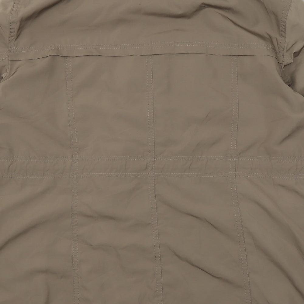 Womens UK Size 14 Classic Brown Rain Coat