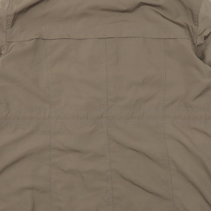 Womens UK Size 14 Classic Brown Rain Coat