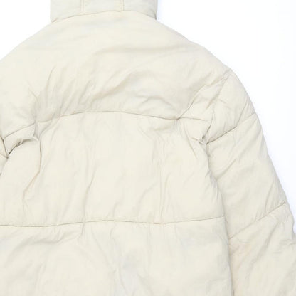 Womens UK Size 10 Topshop Beige Puffer Jacket