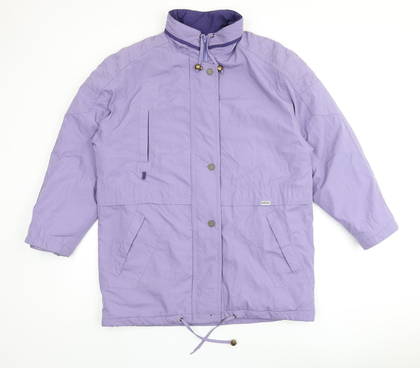 Sympatex Womens Purple Overcoat Coat Size 14 Zip